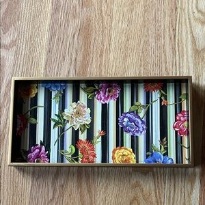 Mackenzie-Childs Lacquer Cutting Garden Catch All Tray